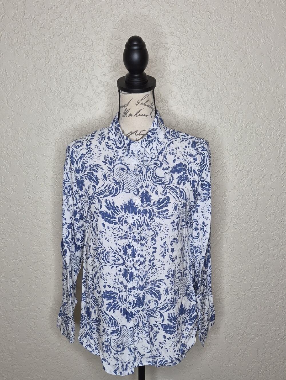 Big Dart Floral/Paisley Button Front Shirt EUR Size 38